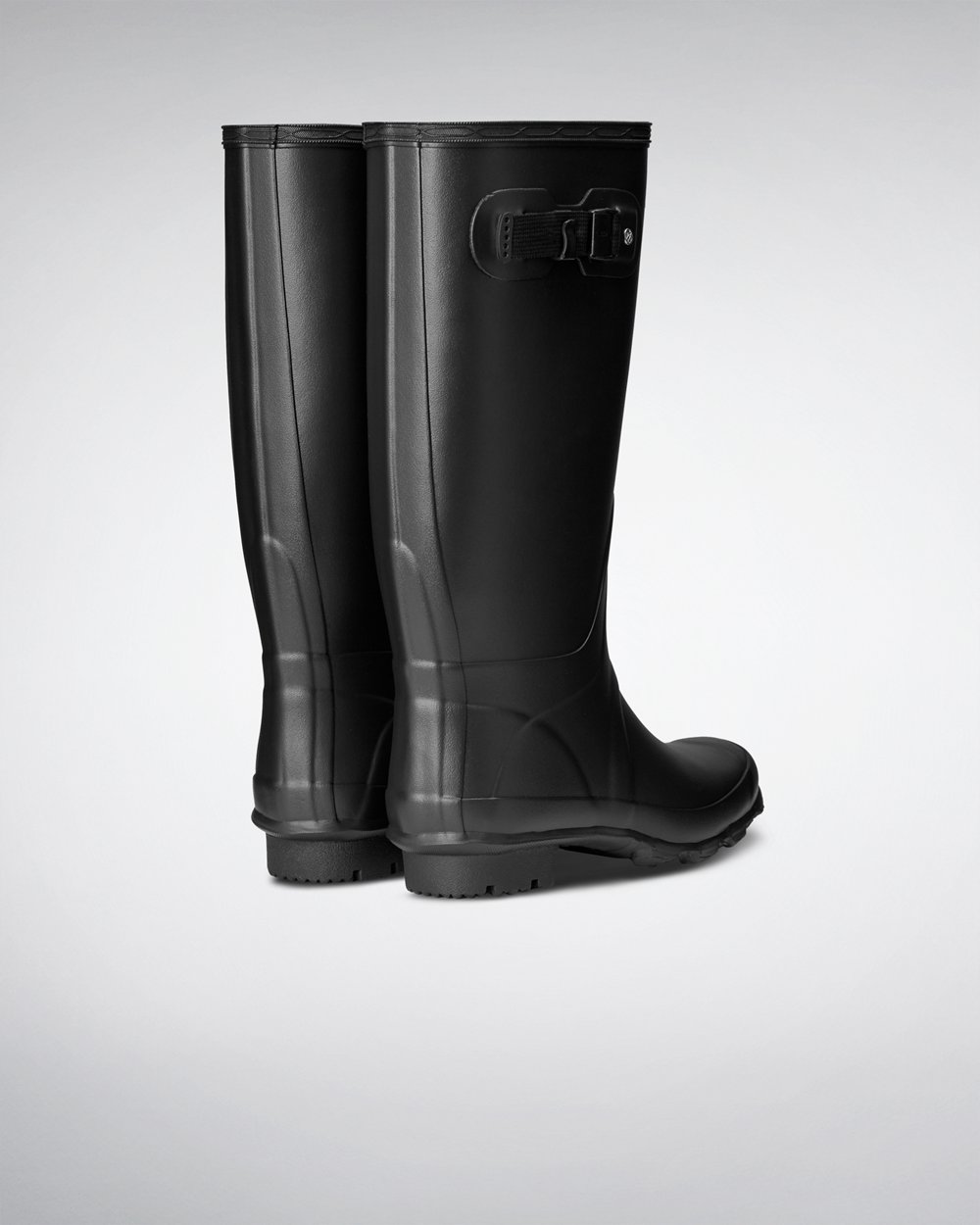 Botas de Lluvia Anchas Hunter Mujer - Huntress Leg - Negros - YIMDHKC-74